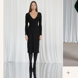 Chic Black Long Sleeve Dress